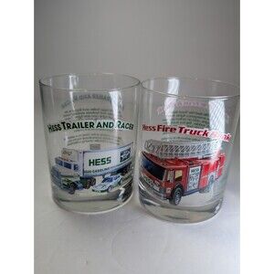 Hess Toy Truck Collector Series (1996) Set of 2 New Glasses With Promo And Flyer